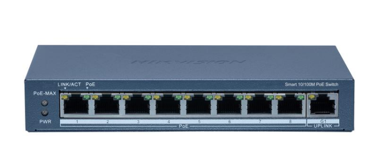 HIKVISION SWITCH 8POE 1UPLINK DS-3E1309P-EI 10/100 110W SMART