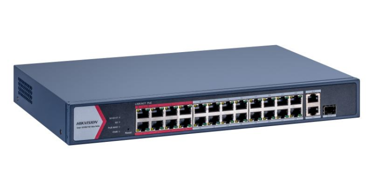 HIKVISION SWITCH 24POE 2UPLINK DS-3E1326P-EI/M 10/100 230W SMART