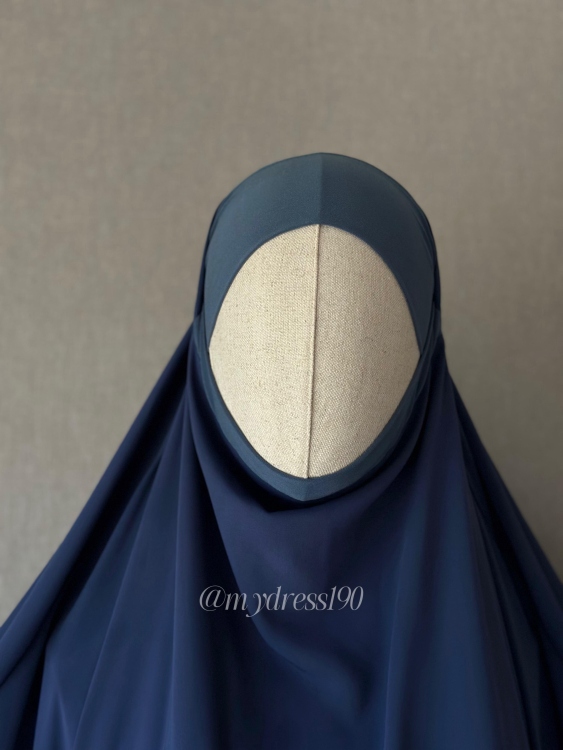 عباءة رأس من الكريب – بأكمام وقمطة قطنية مطاطية