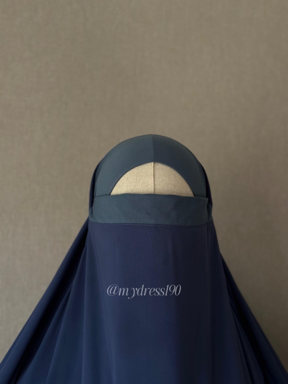 عباءة رأس من الكريب – بأكمام وقمطة قطنية مطاطية