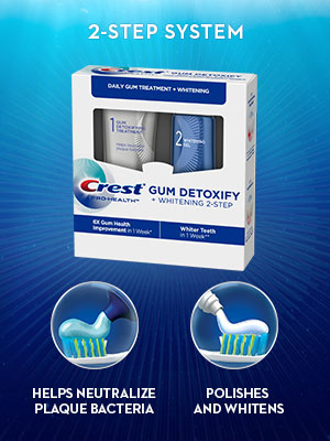 crest gum detoxify + whitening two-step toothpaste ‎طقم معجون اسنان كرست بروفيشنال بخطوتين