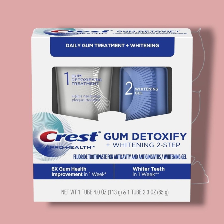 crest gum detoxify + whitening two-step toothpaste ‎طقم معجون اسنان كرست بروفيشنال بخطوتين