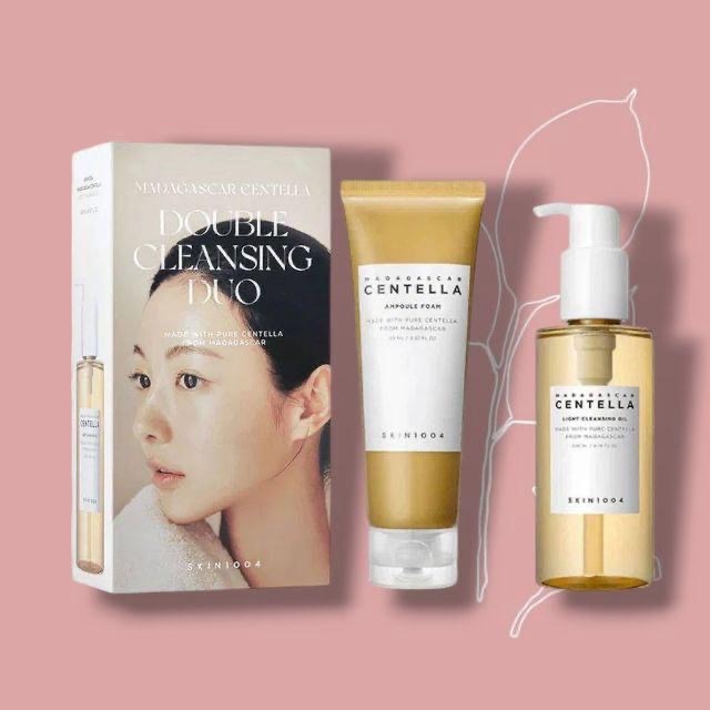 Skin1004 due set (cleaning oil + cleansing Foam ) بكج توفيري غسول زيتي و غسول رغوي 