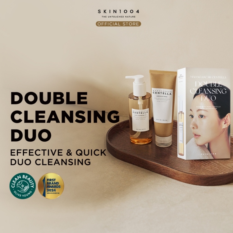 Skin1004 due set (cleaning oil + cleansing Foam ) بكج توفيري غسول زيتي و غسول رغوي 