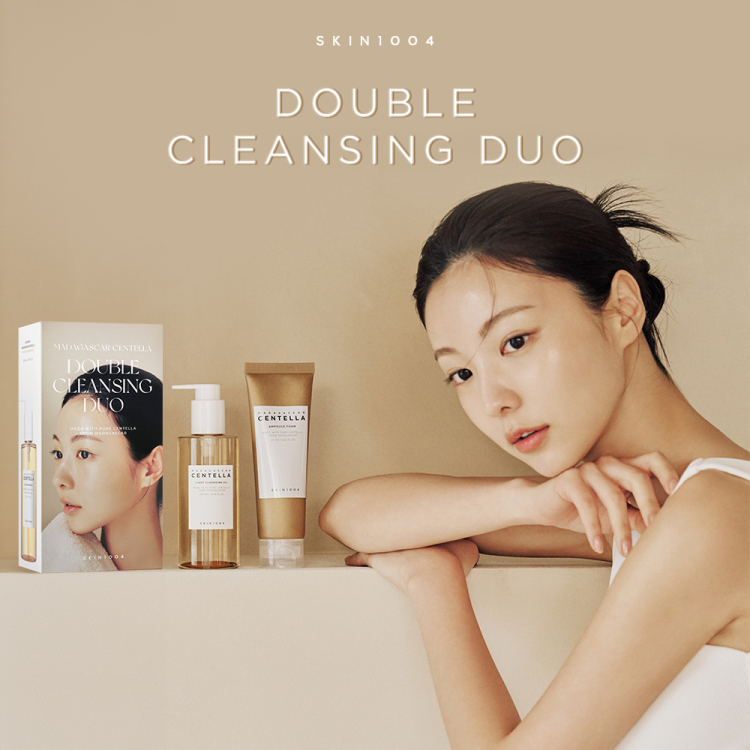 Skin1004 due set (cleaning oil + cleansing Foam ) بكج توفيري غسول زيتي و غسول رغوي 