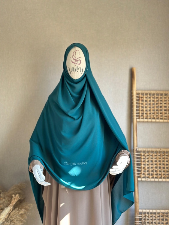 نقاب ماليزي قطعتين - مقاس 200*100 - شيفون طبي سعودي