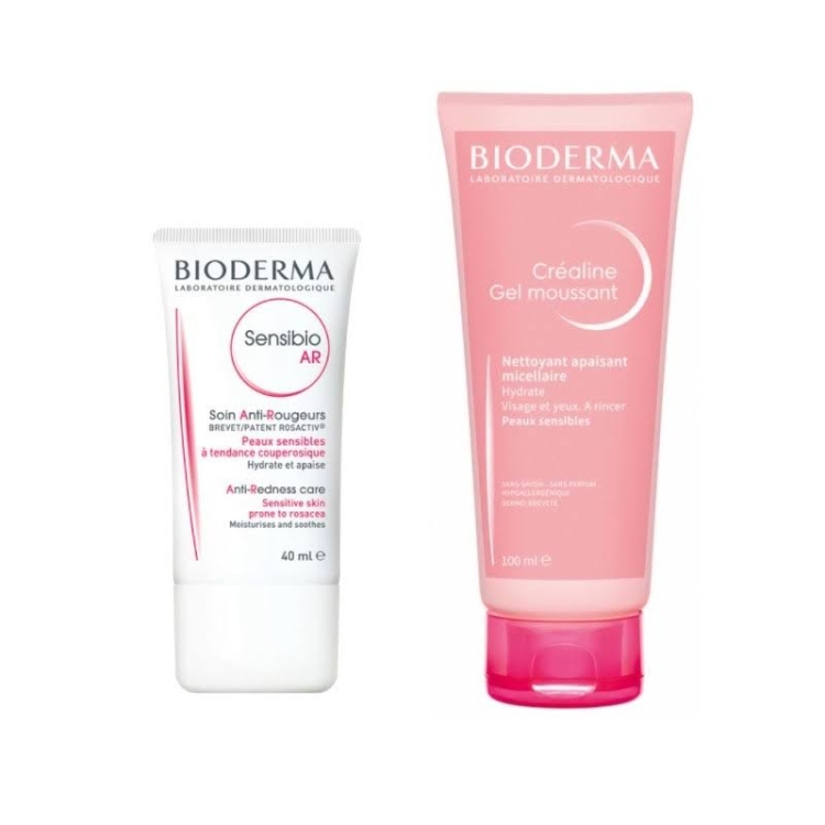 Bioderma, Sensibio Ar Anti-Redness Cream 40 mL + Gel Moussant 100 mL بيوديرما، سنسيبو مرطب مهدئ للاحمرار + غسول مجاني 100 مل 