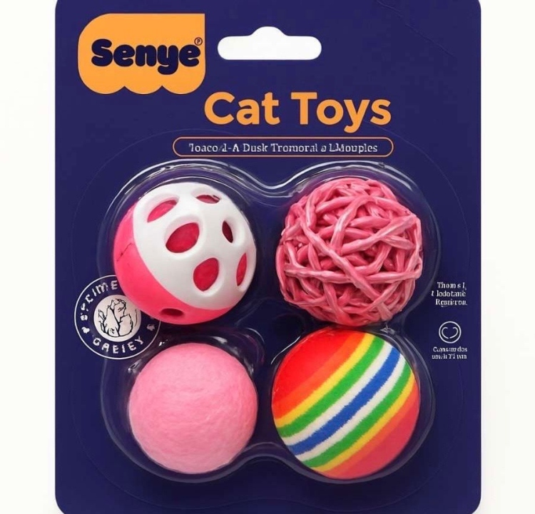 Assorted cat balls