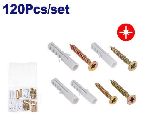 براغي مع اسافين طقم مشكل 120 قطعة  EMXT3B01