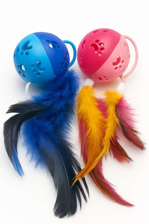 Feather ball toy