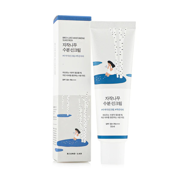ROUND LAB, Birch Juice Moisturizing Sunscreen SPF 50+ PA++++ راوند لاب، واقي شمس مرطب كيميائي