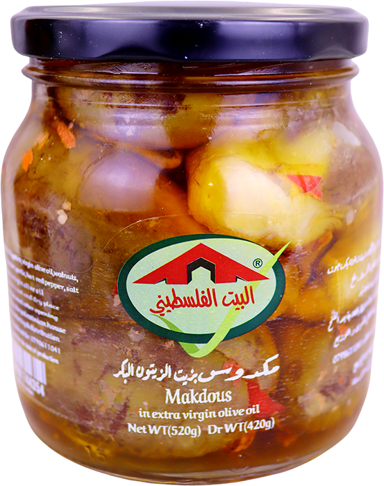 مكدوس بزيت الزيتون البكر