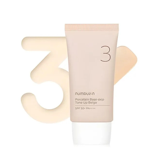 Numbuzin,  No. 3 Porcelain Base-Skip Tone Up Beige