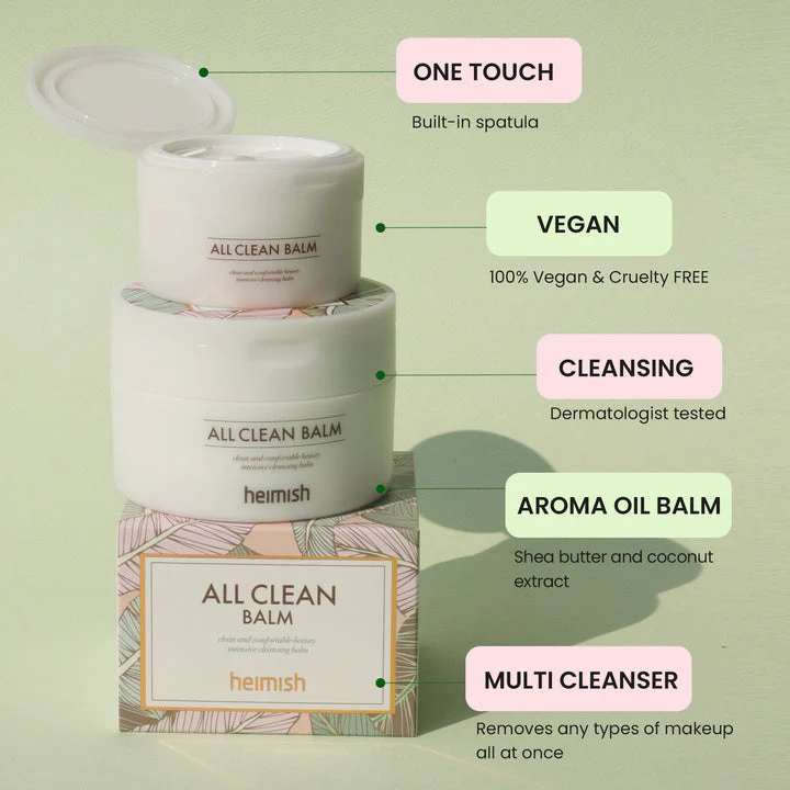 Heimish, All Clean Balm هيميش، مزيل مكياج زيتي عبوة من قطعتين 