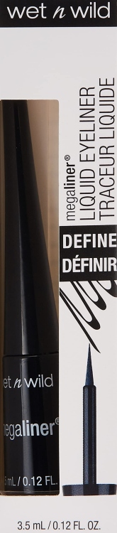 wet n wild, MegaLiner Liquid Eyeliner, Black, 0.12 fl oz (3.5 ml)