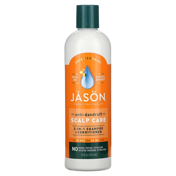 Jason Natural, Anti-Dandruff Scalp Care, 2 in 1, Shampoo + Conditioner, 12 fl oz (355 ml)