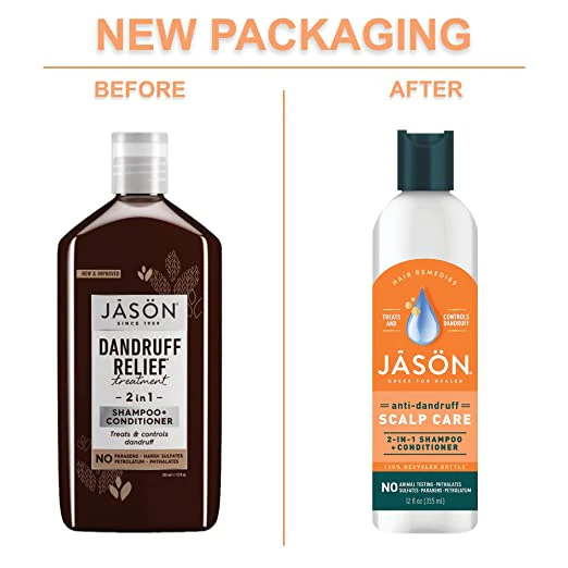Jason Natural, Anti-Dandruff Scalp Care, 2 in 1, Shampoo + Conditioner, 12 fl oz (355 ml)