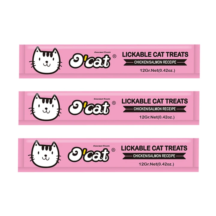 او كات-مكافآت كريمية للقطط بنكهة السلمون