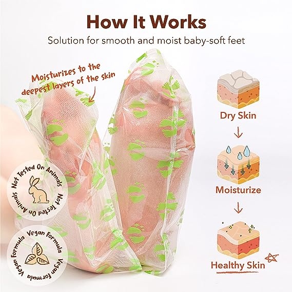 PUREDERM Exfoliating Foot Mask Regular 1 pair مقشر الأقدام الخرافي 