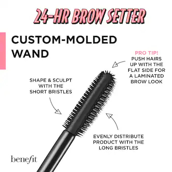 Benefit, 24-HR Brow Setter Clear Brow Gel with Lamination Effectينيفيت، جل مثبت حواجب ا