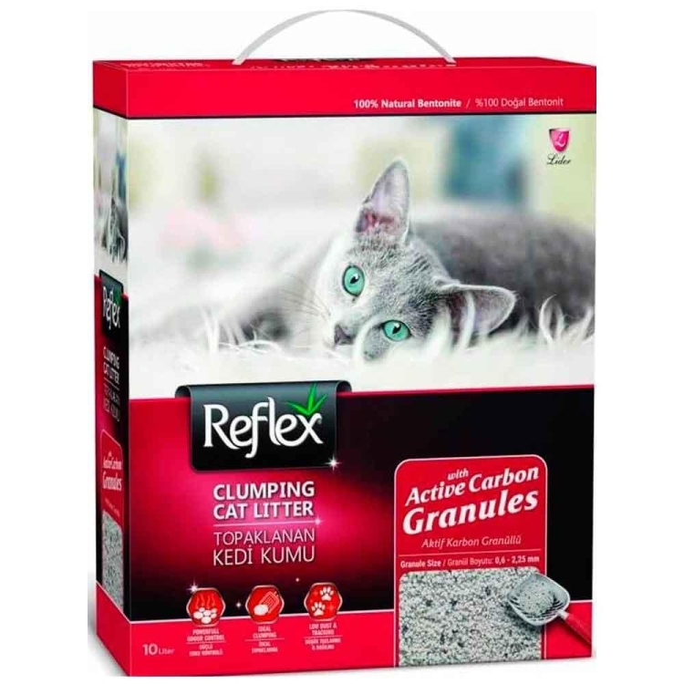 reflex clumping cat litter with activated carbon