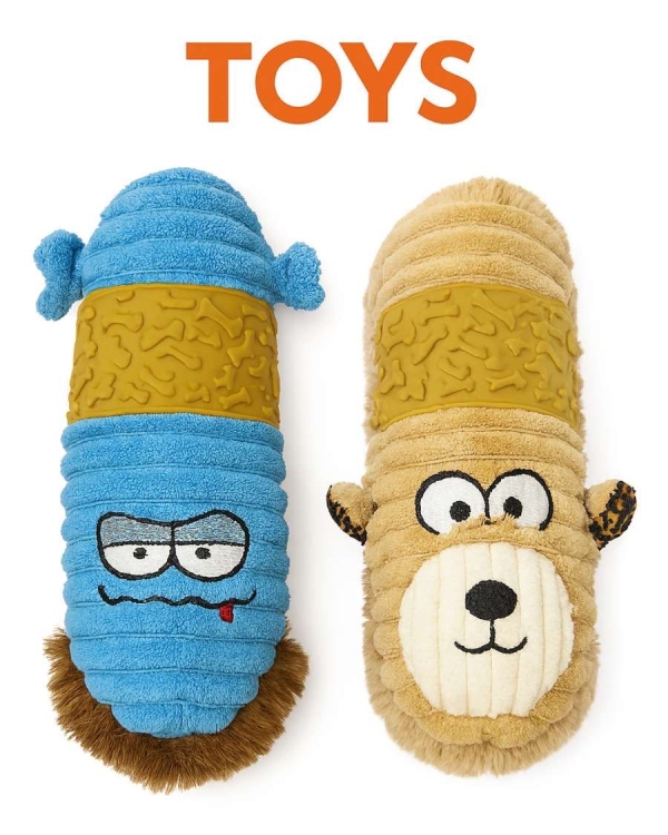 Plush chew dog toy
