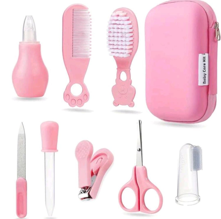 طقم العناية الشخصية للاطفال 9 قطع بناتي