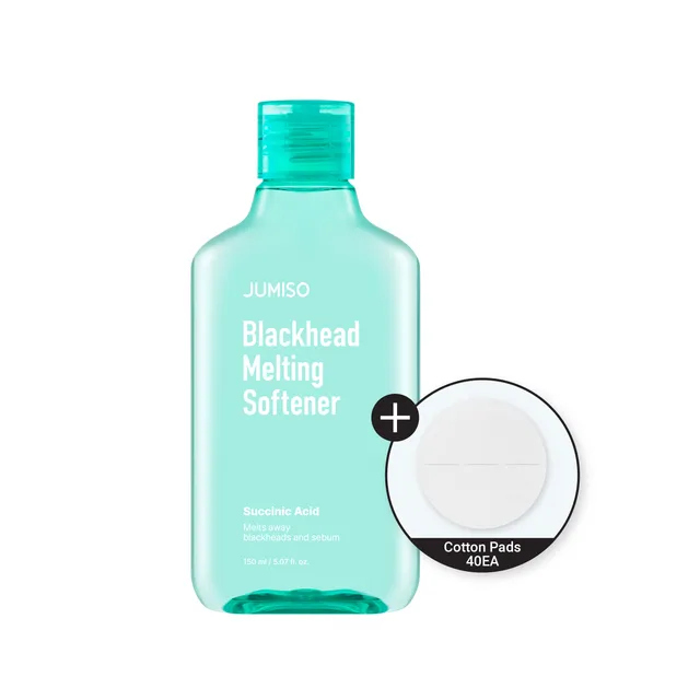 JUMISO Blackhead Melting Softener & Cotton Pad Set  محلول مذيب الرؤوس السوداء 