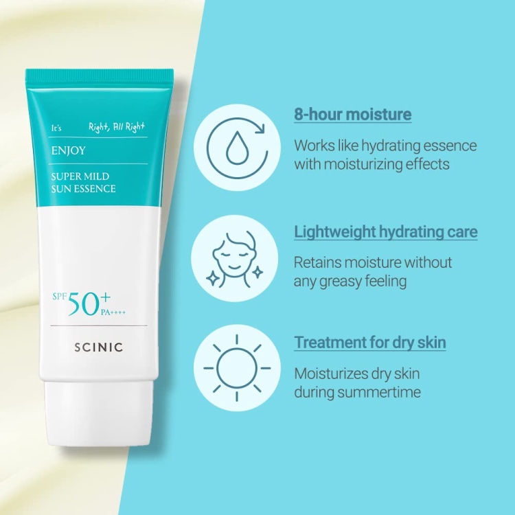 SCINIC Enjoy Super Mild Sun Essence  واقي شمس كيميائي نباتي