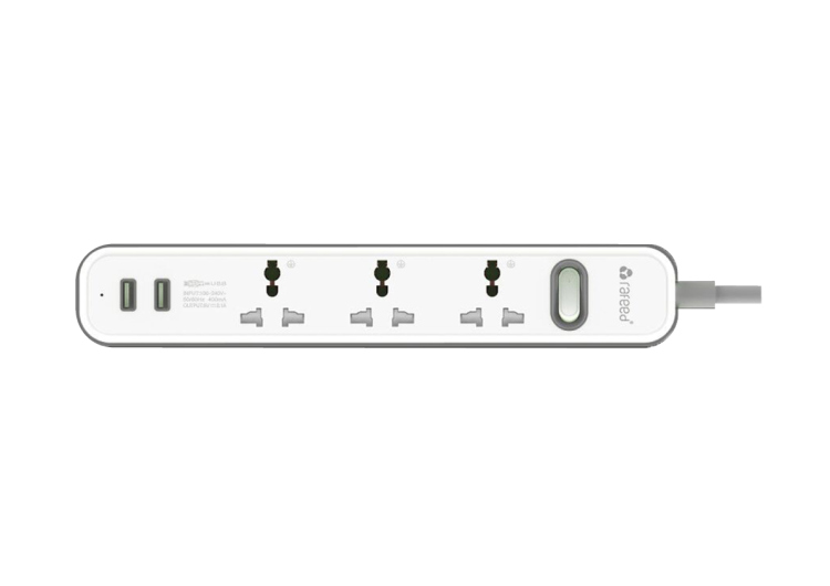 وصلة 3 مخارج ينوفيرسال مع USB