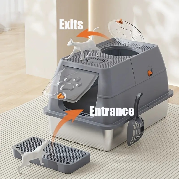 Stainless steel litter box jz-338