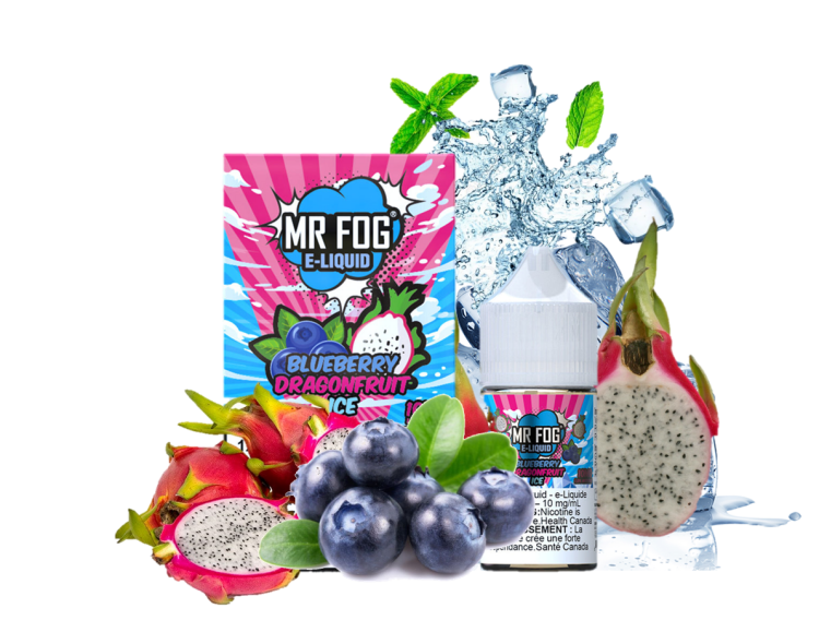 Mr. Fog Blueberry Dragon fruit Ice,  SaltNic,  Vape Juice -  10ml, 20mg Nicotine 