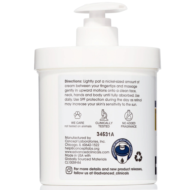 Advanced Clinicals, Retinol Advanced Firming Cream