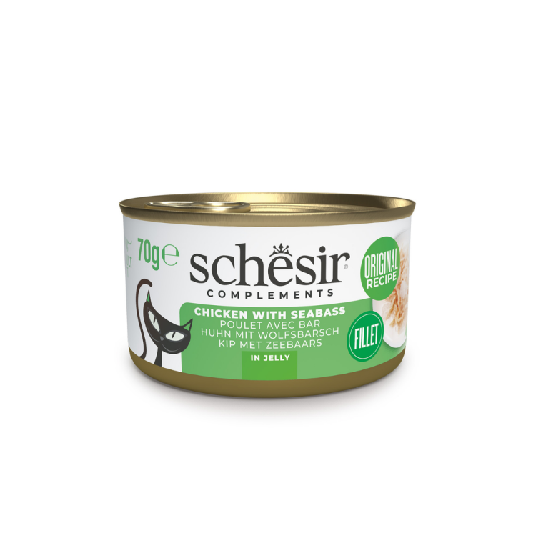 Schesir tuna and shrimp wet food for cats 