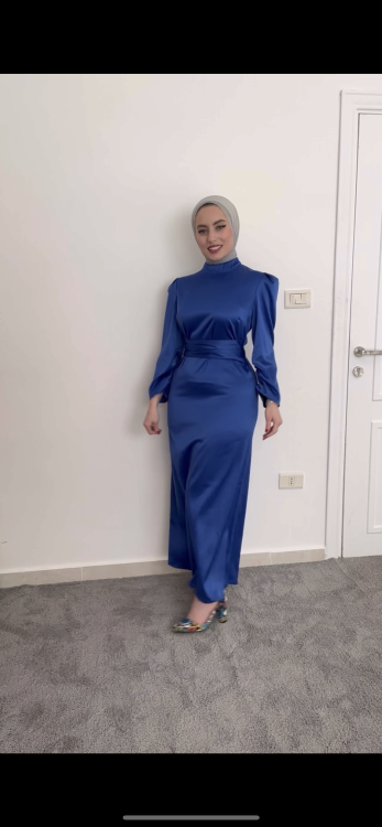 فستان"الامل"  نيلي