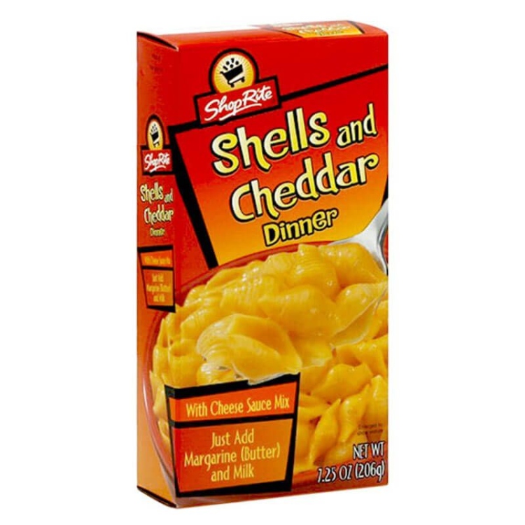 معكرونة بالجبنة والاصداف  206  غم