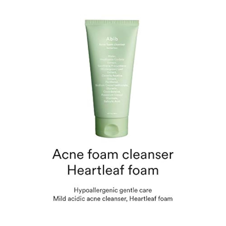Abib Acne foam cleanser Heartleaf غسول رغوي لمكافحة حب الشباب