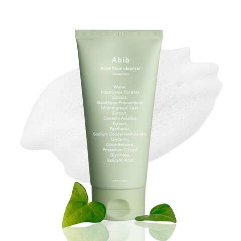 Abib Acne foam cleanser Heartleaf غسول رغوي لمكافحة حب الشباب