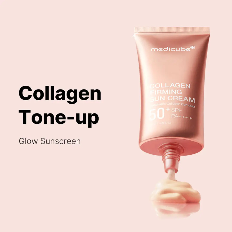 Medicube collagen firming sun cream كريم حماية وعناية للبشرة في خطوة واحدة! 