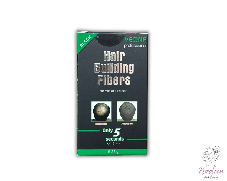 Veona Professional Hair Building Fibers-For Men & Women (Black)