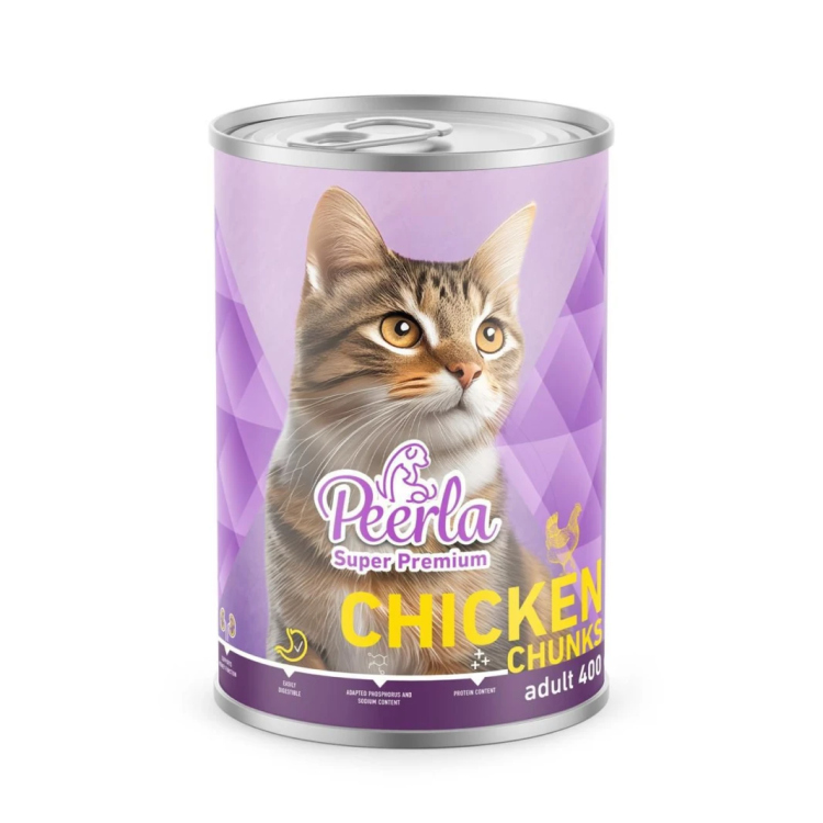 Peerla  Chicken Chunks for Adult Cats – 400g