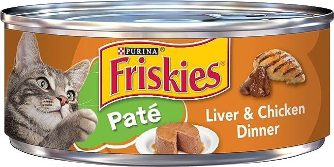 Purina Friskies Pate Wet Cat Food, Liver & Chicken Dinner