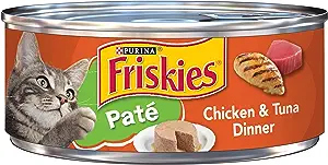 Purina Friskies Pate Wet Cat Food, Chicken & Tuna Dinner