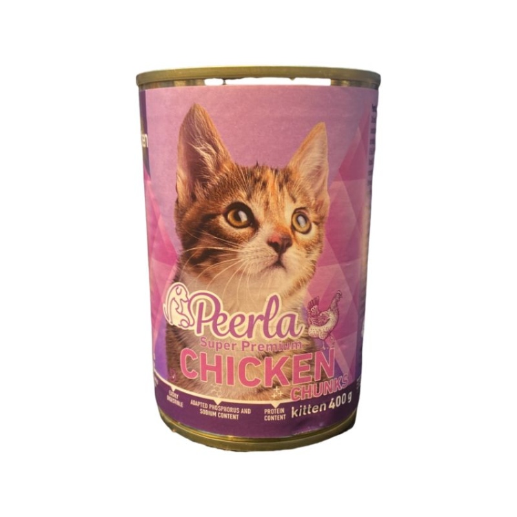 peerla chicken wet food chunks for kittens
