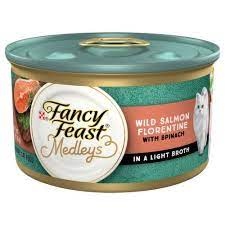Fancy Feast Elegant Medleys, Wild Salmon Florentine with Garden Greens Wet Cat Food