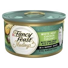 Fancy Feast Medleys White Meat Chicken Tuscany with Long Grain Rice & Spinach in a Savory Sauce