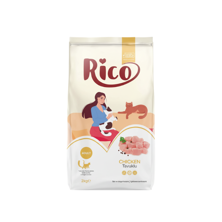 ريكو طعام قطط جاف للقطط البالغة بنكهة الدجاج