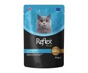Reflex Plus Adult Cat Wet Food with Meat Pieces and White Fish in Sauce 85g