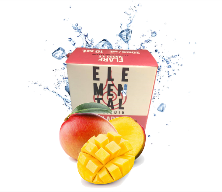 Elemental Vape - Flare - Mango   Ice - SaltNic -  Vape Juice - 10ml - 20mg Nicotine 