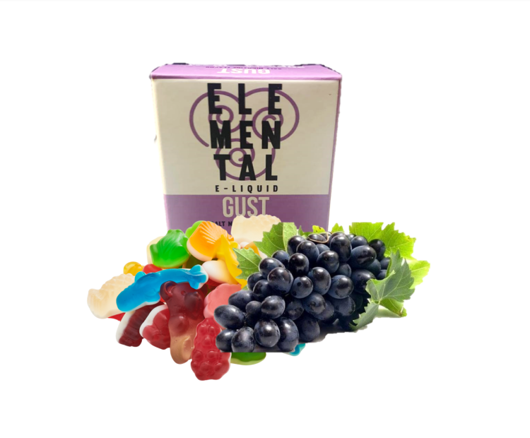 Elemental Vape - Gust - Grape Candy  - SaltNic -  Vape Juice - 10ml - 20mg Nicotine 